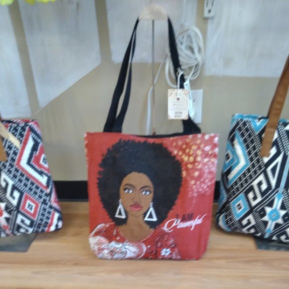 I Am Powerful Woven Tote Bag - Picture 1 of 3